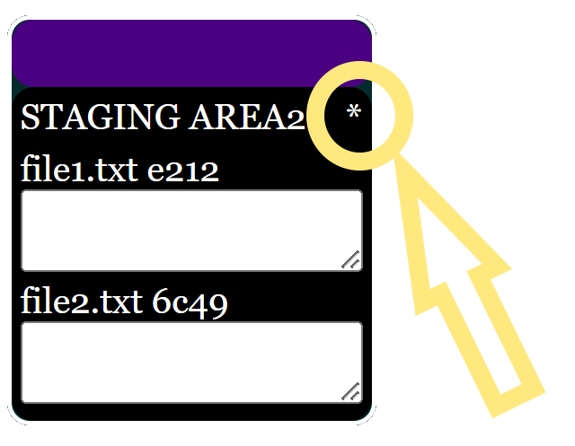 Staging Area screen shot