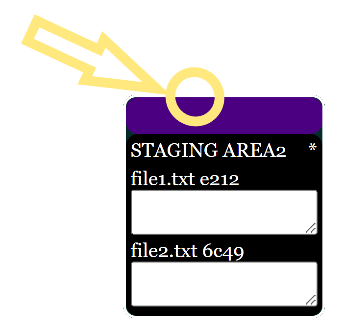 Staging Area screen shot